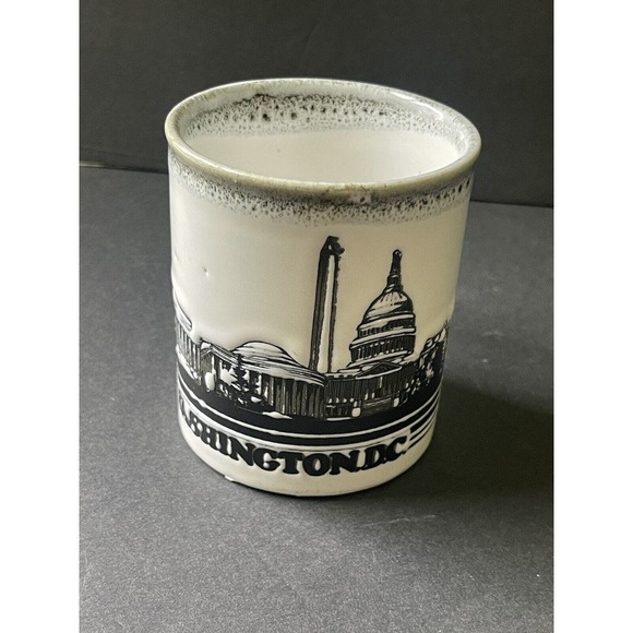 Washington DC Stoneware with Glazed Coffee Tea Cup Mug Made in Japan Souvenir - Picture 1 of 16